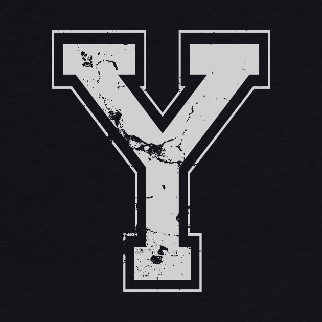 Initial Letter Y Gray Jersey Sports Athletic Player by porcodiseno